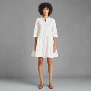 Apiece Apart cream denim Maurino dress, size XS